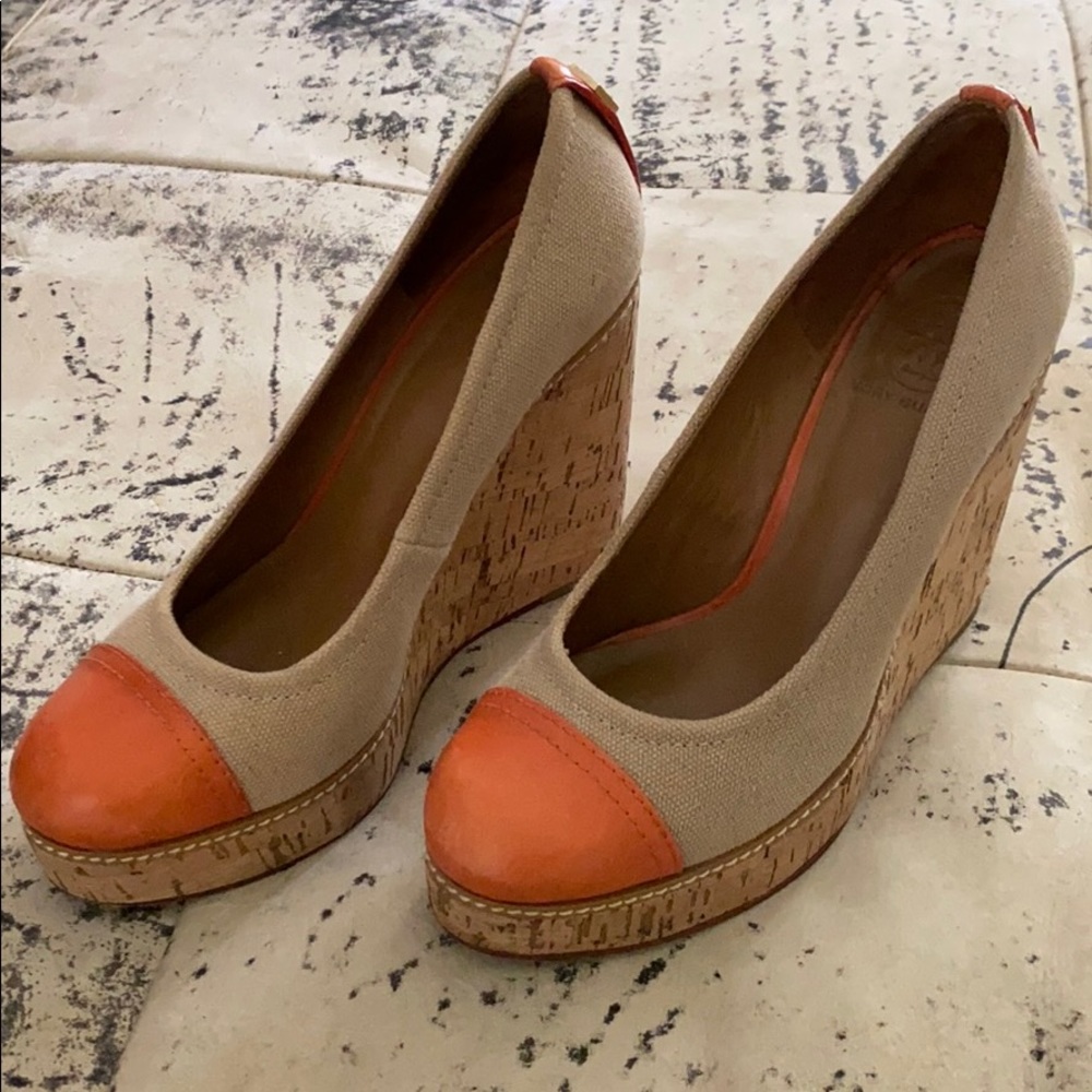 Tory Burch cork wedge!